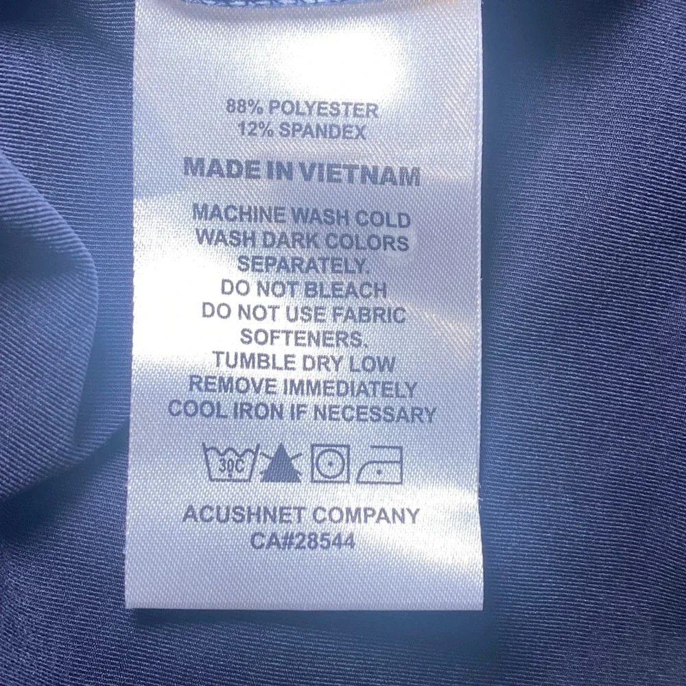 FootJoy Mens ProDry Golf Polo Shirt Navy Blue Striped Performance Size Large - Picture 5 of 7